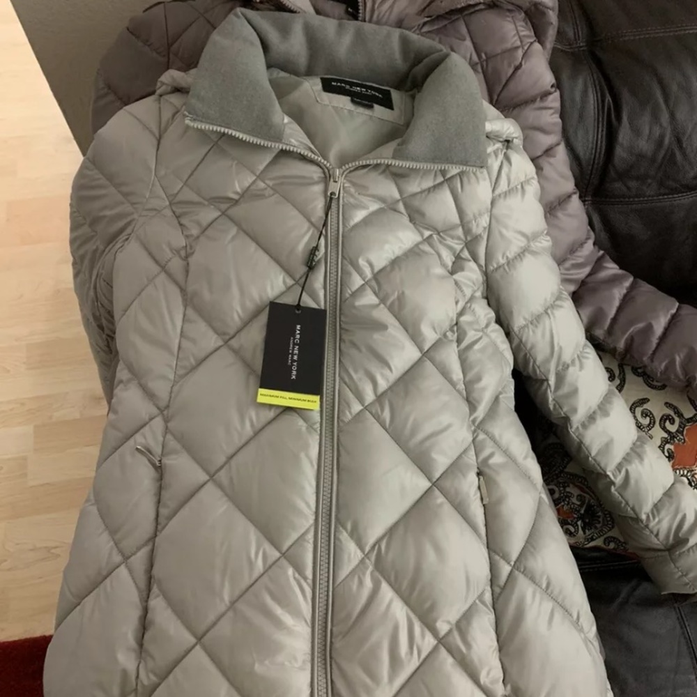 Andrew Marc NY puffer jacket XS Lt.Grey